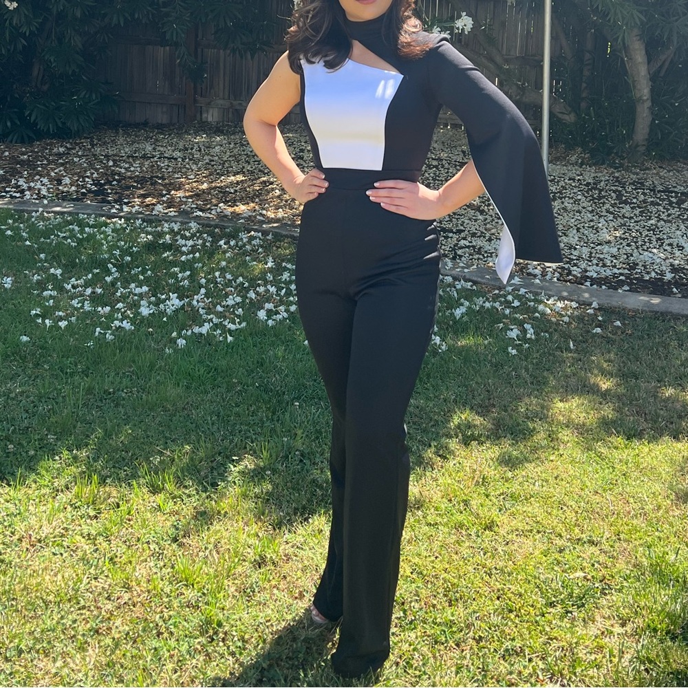Custom One of a Kind Fernando Wong Pageant Interview Designer Jumpsuit Pantsuit